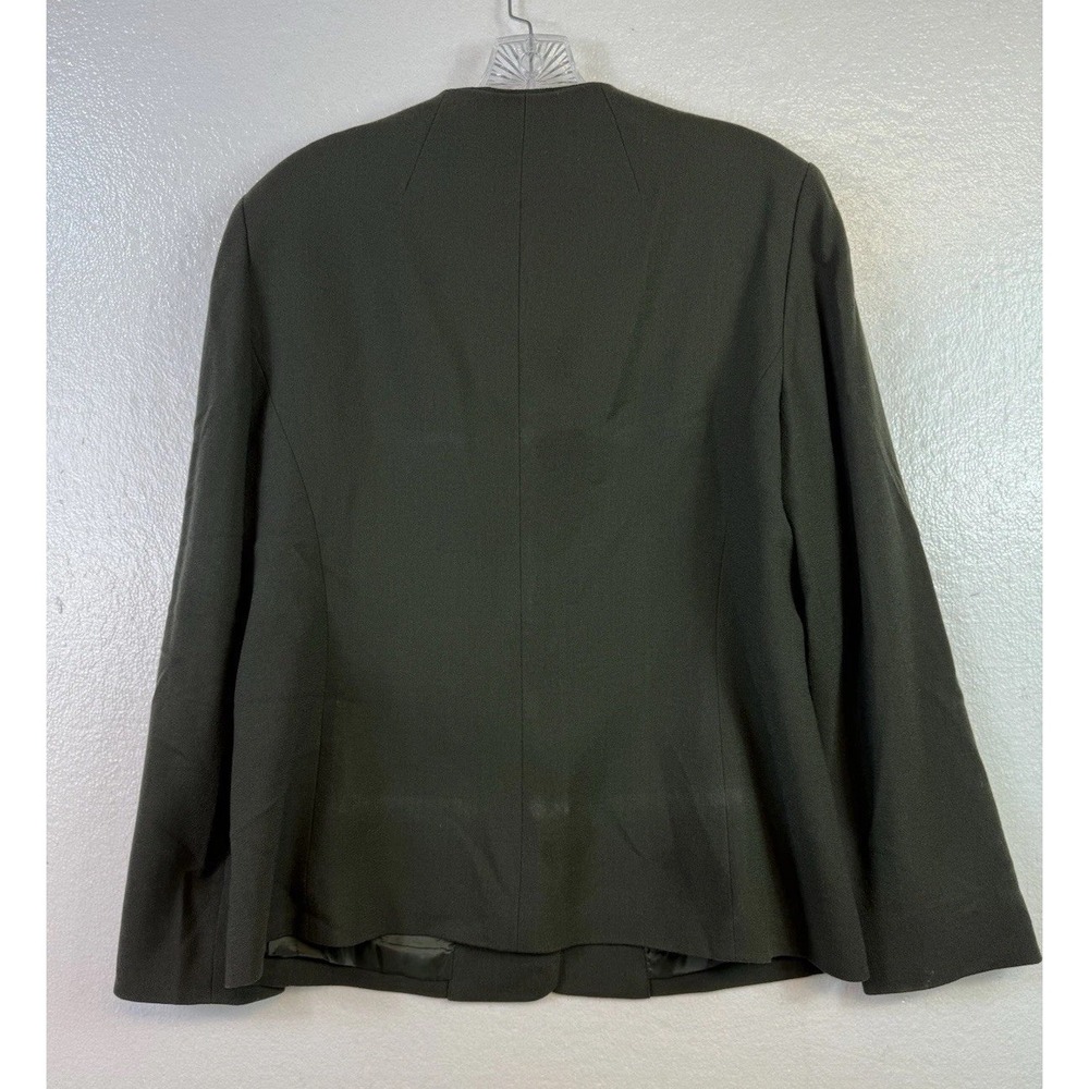 Kasper ASL Black Blazer Womens Sz 12 5 Button Wool Jacket Career Office Church - Picture 4 of 8